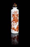 An Iron Red Decorated Porcelain Snuff Bottle