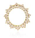 An 18 Karat Yellow Gold and Diamond Circle Brooch