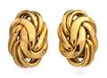 A Pair of 18 Karat Yellow Gold Earclips