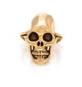 A 14 Karat Yellow Gold Skull Ring