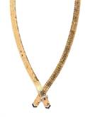 A Vintage 14 Karat Yellow Gold Sapphire and Diamond Belt Necklace