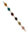 A Gold Tone and Multi Hardstone Scarab Bracelet Ronci