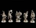 168 SET OF FIVE CONTINENTAL SILVER MUSICIANS