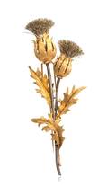 An 18 Karat Yellow Gold and Silver Thistle Brooch Mario Buccellati