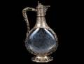 103 CONTINENTAL SILVER MOUNTED GLASS DECANTER