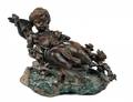 102 PATINATED BRONZE FIGURE OF A CHERUB