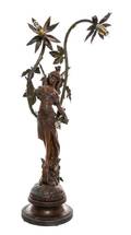 An Art Nouveau Cast Metal Figural Lamp