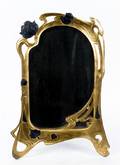 An Art Nouveau Gilt Metal Mirror