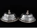 112 PAIR OF GEORGE IV PAUL STORR STERLING SILVER ENTR