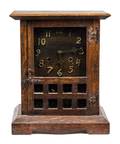 An American Arts and Crafts Oak Shelf Clock New Haven