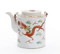 A Chinese Polychrome Enameled Porcelain Teapot