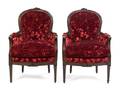 A Pair of Louis XVI Style Bergeres