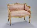 128 LOUIS XV STYLE CARVED AND GILTWOOD MARQUISE