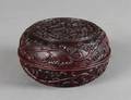 120 IMPORTANT ZITAN CARVED WOOD BOX AND COVER