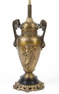 A Neoclassical Style Gilt Metal Urn