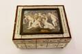 Hand Painted Figural Ivory Mounted Box