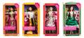 Four Pink Label Dolls of the World Barbies