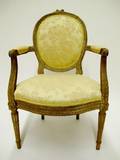 Louis XVI Style Wood Framed Armchair