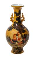 A Polychrome Enameled Porcelain Vase