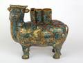 185 CLOISONNE ENAMEL OXEN VASE