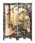 A Lacquered FourPanel Floor Screen