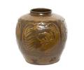 A Brown Glazed Ceramic Pottery Jar