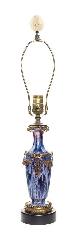 A Flambe Glazed Stoneware Vase