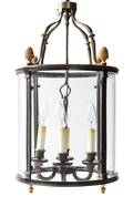 A French Neoclassical Gilt Metal Lantern
