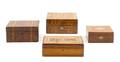 Four Parquetry Decorated Boxes