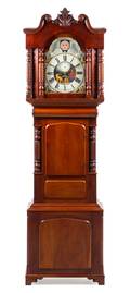 An English Mahogany Tall Case Clock