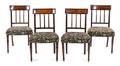 A Set of Four George III Mahogany Dining Chairs