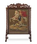 A Victorian Mahogany Firescreen
