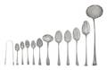 A Collection of English and Irish Silver Spoons and Serving Articles