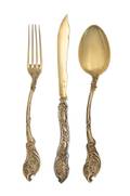 A French ParcelGilt Silver Fruit Flatware Service