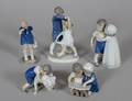142 GROUP OF FIVE BING  GRONDAHL PORCELAIN FIGURES