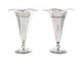 A Pair of American Silver Vases