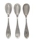 Three American Silver Egg Spoons
