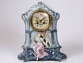 199 FAIENCE MANTEL CLOCK