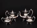 197 FOUR PIECE SILVER TEA AND COFFEE SERVICE
