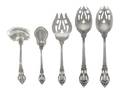 Five American Silver Flatware Servers