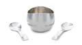 An American Silver Bowl and Two Spoons