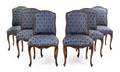 A Set of Six Louis XV Style Dining Chairs