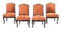 A Set of Four Louis XV Walnut Side Chairs