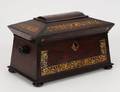 224 REGENCY INLAID ROSEWOOD TEA CADDY