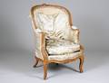 373 LOUIS XV STYLE CARVED FRUITWOOD BERGERE