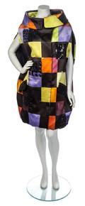 A Christian Lacroix Multicolor Silk Cape