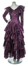 A Christian Dior Purple and Black Gown