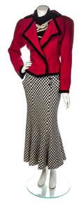 An Emanuel Ungaro Houndstooth Skirt Ensemble