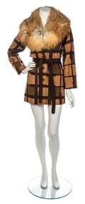 An Emanuel Ungaro Brown Suede Trench Coat