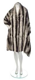 A Ella Singh Grey Tone Rabbit Fur Wrap